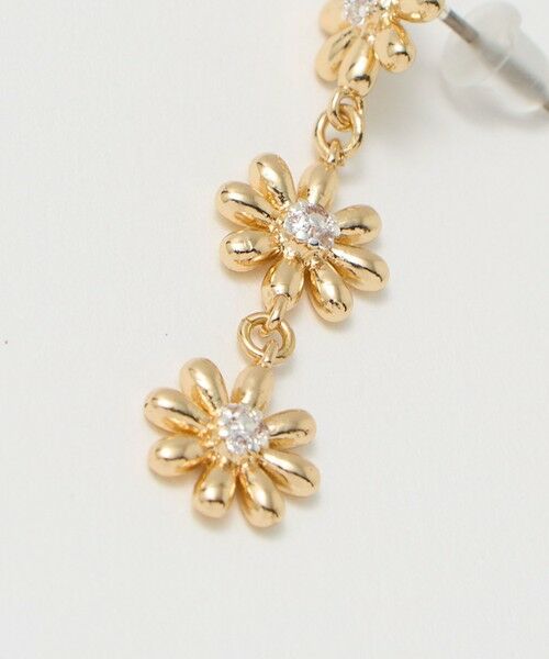 BEAUTY&YOUTH UNITED ARROWS / ビューティー&ユース ユナイテッドアローズ ピアス・イヤリング | フラワーモチーフ ラインピアス | 詳細4