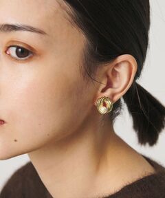 BEAUTY&YOUTH UNITED ARROWS / ビューティー&ユース ユナイテッドアローズ ピアス・イヤリング | メタルライン パールモチーフ イヤリング
