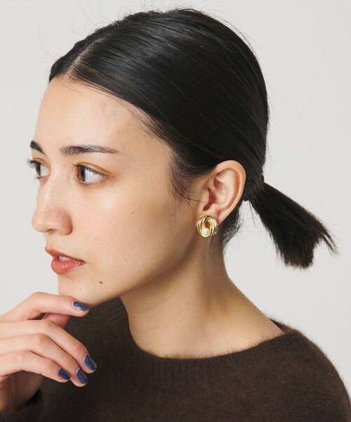 BEAUTY&YOUTH UNITED ARROWS / ビューティー&ユース ユナイテッドアローズ ピアス・イヤリング | メタルライン パールモチーフ イヤリング | 詳細1