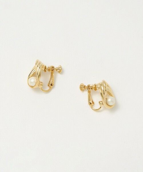 BEAUTY&YOUTH UNITED ARROWS / ビューティー&ユース ユナイテッドアローズ ピアス・イヤリング | メタルライン パールモチーフ イヤリング | 詳細2