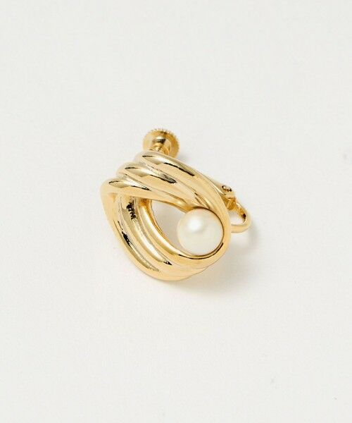 BEAUTY&YOUTH UNITED ARROWS / ビューティー&ユース ユナイテッドアローズ ピアス・イヤリング | メタルライン パールモチーフ イヤリング | 詳細4