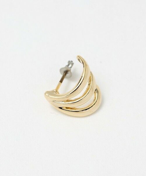 BEAUTY&YOUTH UNITED ARROWS / ビューティー&ユース ユナイテッドアローズ ピアス・イヤリング | メタル カーブ 3ライン ピアス | 詳細4
