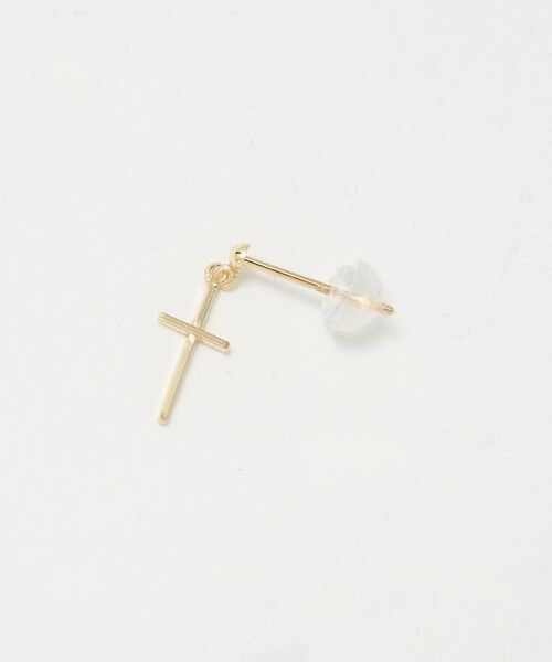 BEAUTY&YOUTH UNITED ARROWS / ビューティー&ユース ユナイテッドアローズ ピアス・イヤリング | K10 クロス ピアス | 詳細1