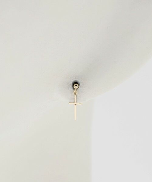 BEAUTY&YOUTH UNITED ARROWS / ビューティー&ユース ユナイテッドアローズ ピアス・イヤリング | K10 クロス ピアス | 詳細6