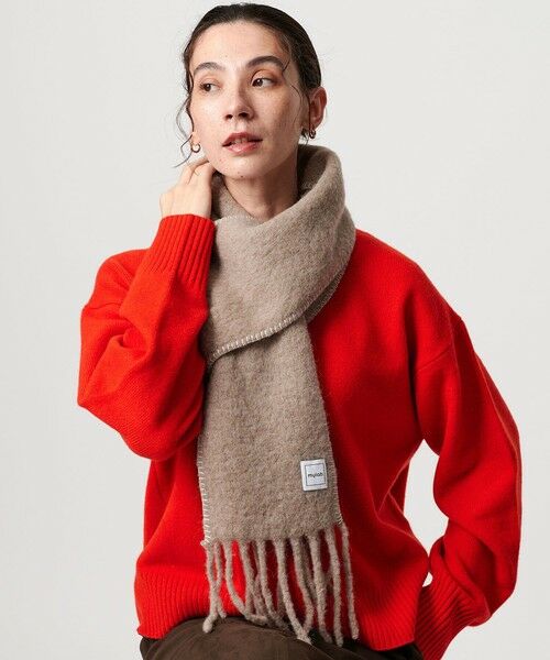 BEAUTY&YOUTH UNITED ARROWS / ビューティー&ユース ユナイテッドアローズ マフラー・ショール・スヌード・ストール | ＜mylab＞アルパカ ステッチマフラー | 詳細1