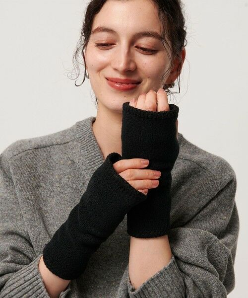 BEAUTY&YOUTH UNITED ARROWS / ビューティー&ユース ユナイテッドアローズ 手袋 | ＜TWEEDMILL＞フリース ステッチ フィンガーレスグローブ | 詳細1