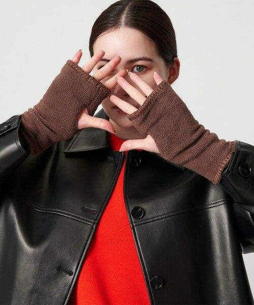 BEAUTY&YOUTH UNITED ARROWS / ビューティー&ユース ユナイテッドアローズ 手袋 | ＜TWEEDMILL＞フリース ステッチ フィンガーレスグローブ | 詳細7