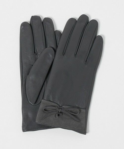 BEAUTY&YOUTH UNITED ARROWS / ビューティー&ユース ユナイテッドアローズ 手袋 | レザー×スエード コンビ リボン グローブ | 詳細3