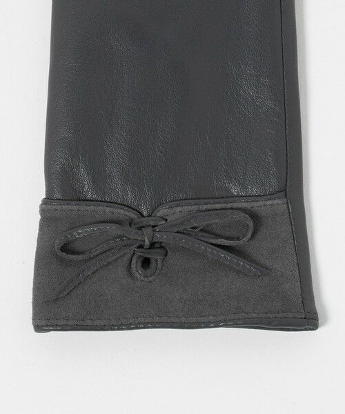 BEAUTY&YOUTH UNITED ARROWS / ビューティー&ユース ユナイテッドアローズ 手袋 | レザー×スエード コンビ リボン グローブ | 詳細4