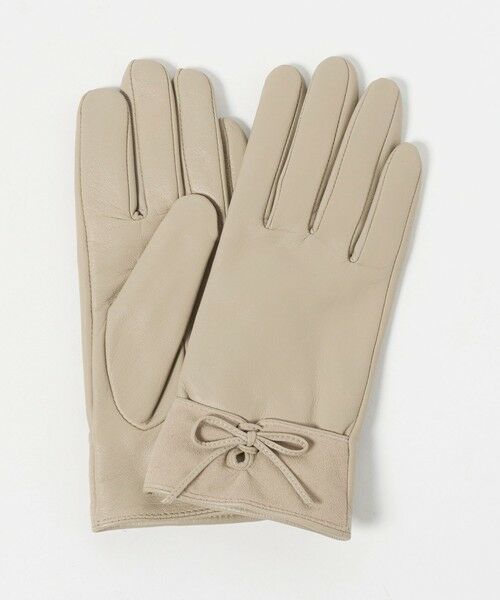BEAUTY&YOUTH UNITED ARROWS / ビューティー&ユース ユナイテッドアローズ 手袋 | レザー×スエード コンビ リボン グローブ | 詳細9