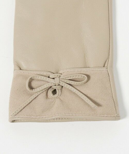 BEAUTY&YOUTH UNITED ARROWS / ビューティー&ユース ユナイテッドアローズ 手袋 | レザー×スエード コンビ リボン グローブ | 詳細10