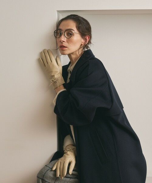 BEAUTY&YOUTH UNITED ARROWS / ビューティー&ユース ユナイテッドアローズ 手袋 | レザー×スエード コンビ リボン グローブ | 詳細8