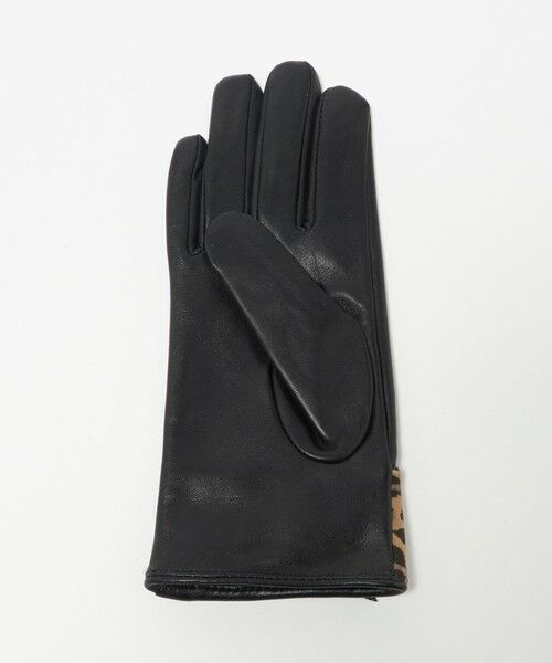 BEAUTY&YOUTH UNITED ARROWS / ビューティー&ユース ユナイテッドアローズ 手袋 | レザー×レオパードスエード コンビ リボン グローブ | 詳細3