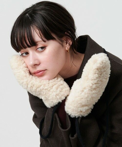 BEAUTY&YOUTH UNITED ARROWS / ビューティー&ユース ユナイテッドアローズ 手袋 | ストリング ボア ミトン | 詳細1