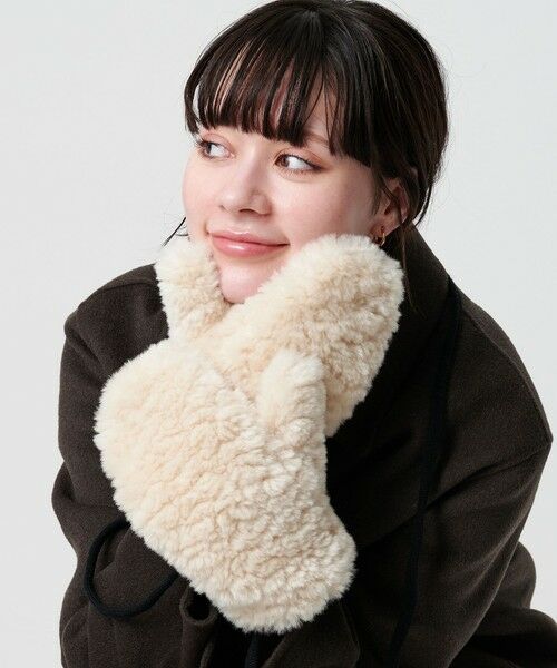 BEAUTY&YOUTH UNITED ARROWS / ビューティー&ユース ユナイテッドアローズ 手袋 | ストリング ボア ミトン | 詳細2