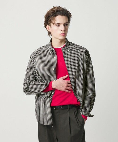 BEAUTY&YOUTH UNITED ARROWS / ビューティー&ユース ユナイテッドアローズ シャツ・ブラウス | ミニチェック ボタンダウン シャツ FORM型（DK.BROWN）