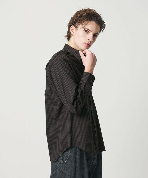 BEAUTY&YOUTH UNITED ARROWS / ビューティー&ユース ユナイテッドアローズ シャツ・ブラウス | MUTED ギンガムチェック レギュラーシャツ FORM型（DK.BROWN）