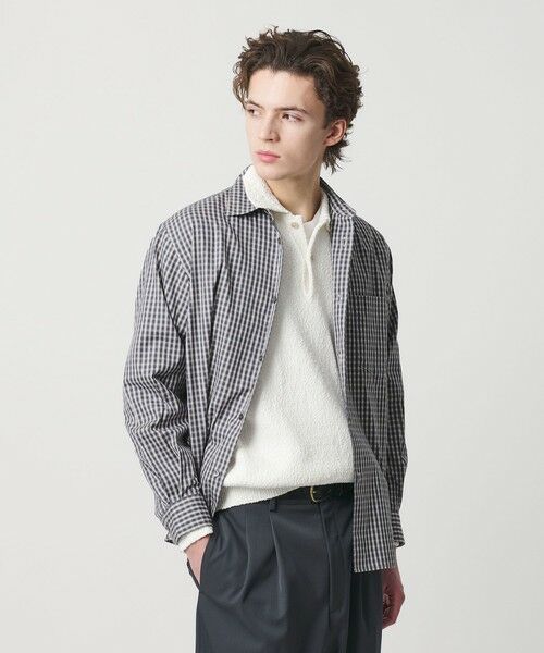 BEAUTY&YOUTH UNITED ARROWS / ビューティー&ユース ユナイテッドアローズ シャツ・ブラウス | MUTED ギンガムチェック レギュラーシャツ FORM型（SHERBET）