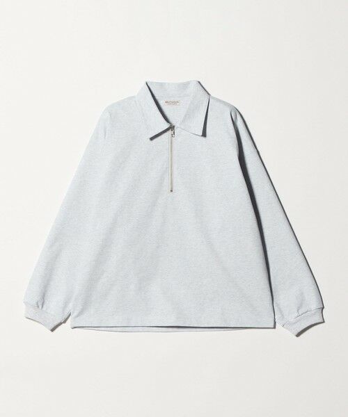 BEAUTY&YOUTH UNITED ARROWS / ビューティー&ユース ユナイテッドアローズ カットソー | DENCE コットン ジップ ポロ（LT.GRAY）