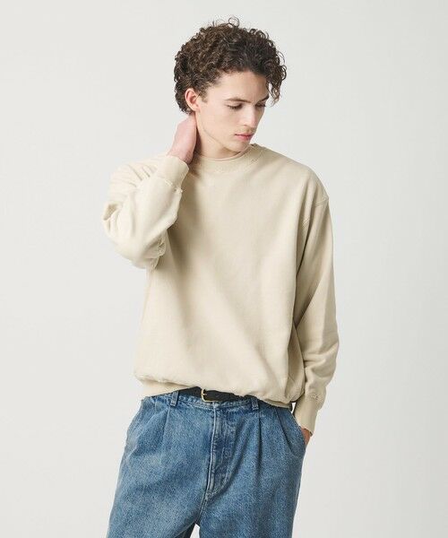 BEAUTY&YOUTH UNITED ARROWS / ビューティー&ユース ユナイテッドアローズ スウェット | ピーチスキン ダメージ クルーネック スウェット | 詳細1
