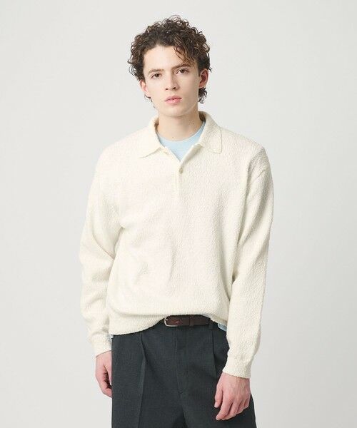 BEAUTY&YOUTH UNITED ARROWS / ビューティー&ユース ユナイテッドアローズ ニット・セーター | ヴァンプコットン ポロニット ウォッシャブル（CREAM）