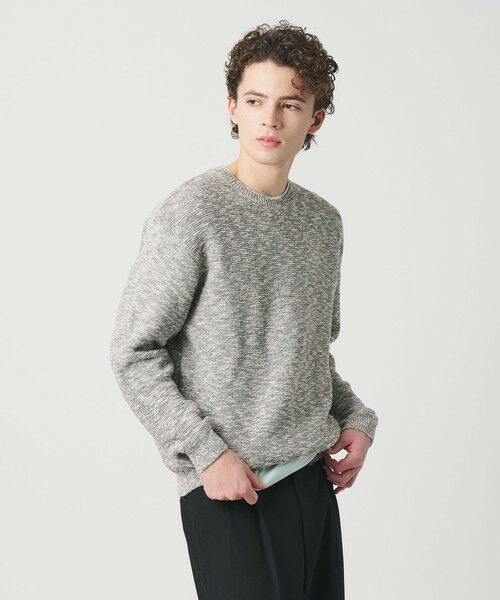 BEAUTY&YOUTH UNITED ARROWS / ビューティー&ユース ユナイテッドアローズ ニット・セーター | ガーター ステッチ スラブ クルーネック ニット ウォッシャブル | 詳細1