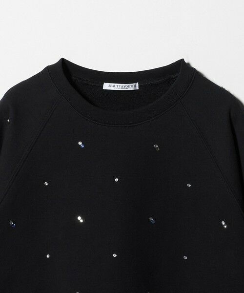 BEAUTY&YOUTH UNITED ARROWS / ビューティー&ユース ユナイテッドアローズ スウェット | コットン裏毛 ラインストーン スウェットプルオーバー | 詳細9