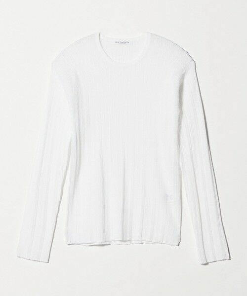 BEAUTY&YOUTH UNITED ARROWS / ビューティー&ユース ユナイテッドアローズ ニット・セーター | ランダムリブ ニットプルオーバー ウォッシャブル（WHITE）