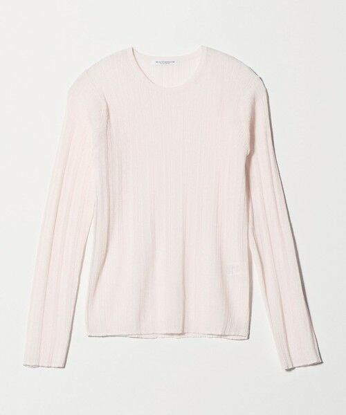 BEAUTY&YOUTH UNITED ARROWS / ビューティー&ユース ユナイテッドアローズ ニット・セーター | ランダムリブ ニットプルオーバー ウォッシャブル（LT.PINK）