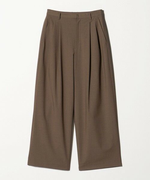 BEAUTY&YOUTH UNITED ARROWS / ビューティー&ユース ユナイテッドアローズ その他パンツ | バックラップタックパンツ ウォッシャブル（DK.BROWN）