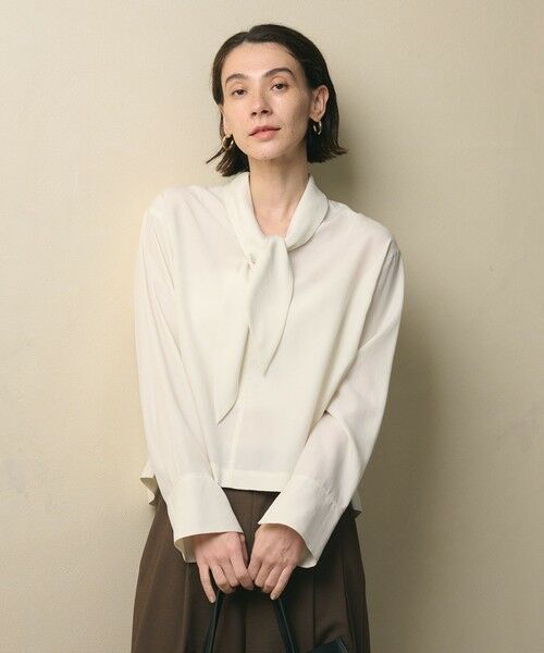 BEAUTY&YOUTH UNITED ARROWS / ビューティー&ユース ユナイテッドアローズ シャツ・ブラウス | セルロース タイブラウス ウォッシャブル | 詳細1