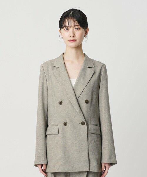 BEAUTY&YOUTH UNITED ARROWS / ビューティー&ユース ユナイテッドアローズ テーラードジャケット | リネンライク ダブルジャケット | 詳細10