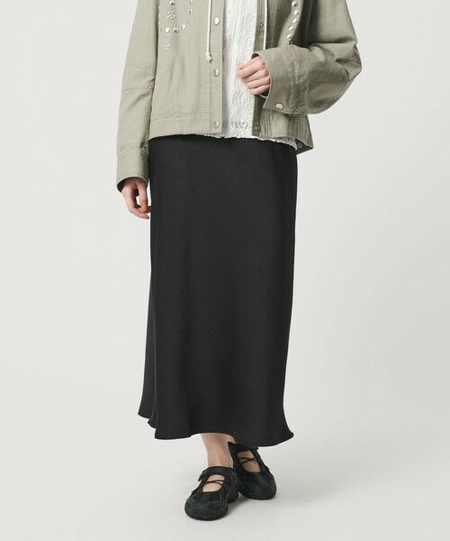 BEAUTY&YOUTH UNITED ARROWS / ビューティー&ユース ユナイテッドアローズ ロング・マキシ丈スカート | ポリエステルサテン マーメイドフレアスカート | 詳細12