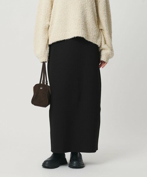 BEAUTY&YOUTH UNITED ARROWS / ビューティー&ユース ユナイテッドアローズ ミニ・ひざ丈スカート | 【WEB限定 Wardrobe DAILY MINIMAL】ポリエステルコットン リブニットタイトスカート ウォッシャブル | 詳細1
