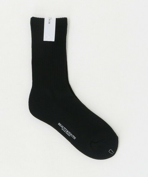 BEAUTY&YOUTH UNITED ARROWS / ビューティー&ユース ユナイテッドアローズ ソックス | ペール リブソックス（BLACK）