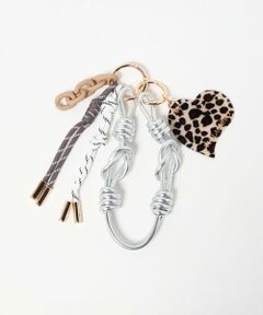 BEAUTY&YOUTH UNITED ARROWS / ビューティー&ユース ユナイテッドアローズ キーホルダー・ストラップ | ＜VIOLAd’ORO＞レオパード ハート バッグチャーム