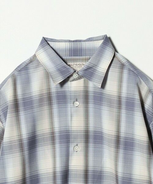 BEAUTY&YOUTH UNITED ARROWS / ビューティー&ユース ユナイテッドアローズ シャツ・ブラウス | 尾州 TW オンブレ チェック レギュラー シャツ GRANDE TAPERD型 ウォッシャブル MADE IN JAPAN | 詳細10