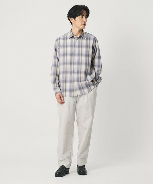 BEAUTY&YOUTH UNITED ARROWS / ビューティー&ユース ユナイテッドアローズ シャツ・ブラウス | 尾州 TW オンブレ チェック レギュラー シャツ GRANDE TAPERD型 ウォッシャブル MADE IN JAPAN | 詳細3