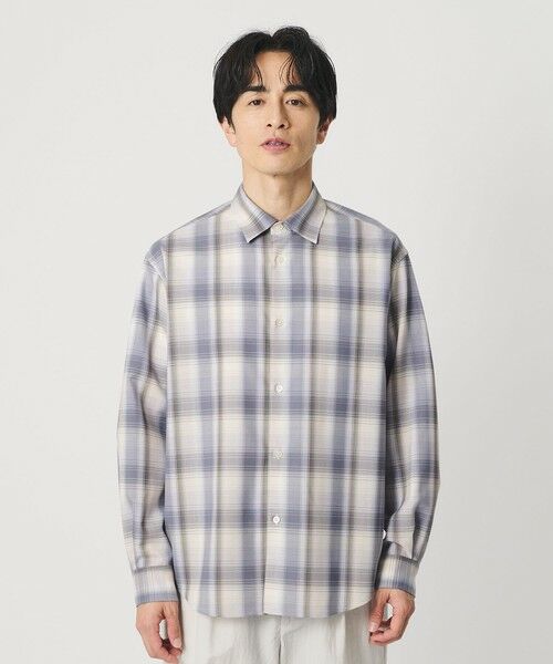 BEAUTY&YOUTH UNITED ARROWS / ビューティー&ユース ユナイテッドアローズ シャツ・ブラウス | 尾州 TW オンブレ チェック レギュラー シャツ GRANDE TAPERD型 ウォッシャブル MADE IN JAPAN | 詳細4