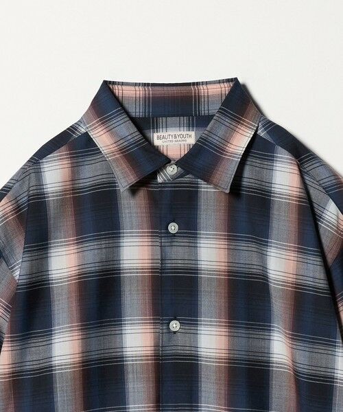 BEAUTY&YOUTH UNITED ARROWS / ビューティー&ユース ユナイテッドアローズ シャツ・ブラウス | 尾州 TW オンブレ チェック レギュラー シャツ GRANDE TAPERD型 ウォッシャブル MADE IN JAPAN | 詳細19