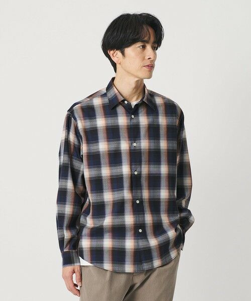 BEAUTY&YOUTH UNITED ARROWS / ビューティー&ユース ユナイテッドアローズ シャツ・ブラウス | 尾州 TW オンブレ チェック レギュラー シャツ GRANDE TAPERD型 ウォッシャブル MADE IN JAPAN | 詳細13