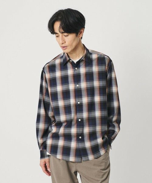 BEAUTY&YOUTH UNITED ARROWS / ビューティー&ユース ユナイテッドアローズ シャツ・ブラウス | 尾州 TW オンブレ チェック レギュラー シャツ GRANDE TAPERD型 ウォッシャブル MADE IN JAPAN | 詳細14