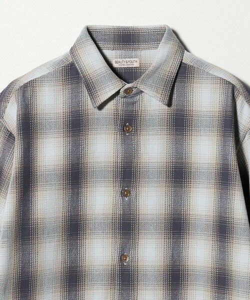 BEAUTY&YOUTH UNITED ARROWS / ビューティー&ユース ユナイテッドアローズ シャツ・ブラウス | ドライ ネル オンブレ レギュラーカラー シャツ GRANDE型 | 詳細9