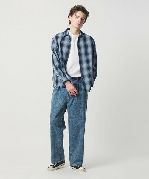 BEAUTY&YOUTH UNITED ARROWS / ビューティー&ユース ユナイテッドアローズ シャツ・ブラウス | ドライ ネル オンブレ レギュラーカラー シャツ GRANDE型 | 詳細11