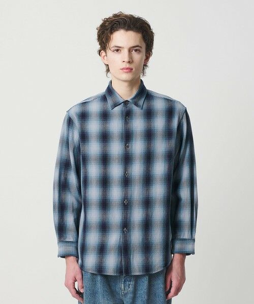 BEAUTY&YOUTH UNITED ARROWS / ビューティー&ユース ユナイテッドアローズ シャツ・ブラウス | ドライ ネル オンブレ レギュラーカラー シャツ GRANDE型 | 詳細18