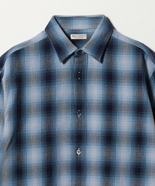 BEAUTY&YOUTH UNITED ARROWS / ビューティー&ユース ユナイテッドアローズ シャツ・ブラウス | ドライ ネル オンブレ レギュラーカラー シャツ GRANDE型 | 詳細24