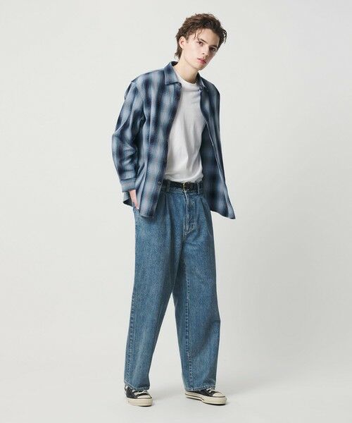 BEAUTY&YOUTH UNITED ARROWS / ビューティー&ユース ユナイテッドアローズ シャツ・ブラウス | ドライ ネル オンブレ レギュラーカラー シャツ GRANDE型 | 詳細13