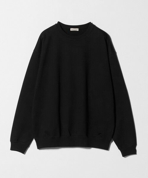 BEAUTY&YOUTH UNITED ARROWS / ビューティー&ユース ユナイテッドアローズ カットソー | カネマサメリヤス 36G クルーネック スウェット -MADE IN JAPAN-（BLACK）