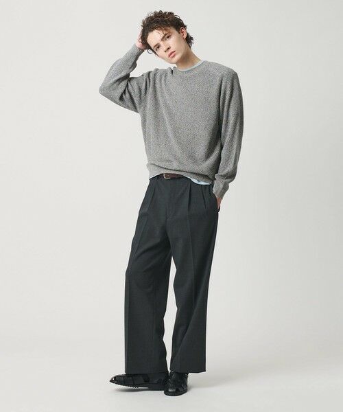 BEAUTY&YOUTH UNITED ARROWS / ビューティー&ユース ユナイテッドアローズ ニット・セーター | ブークレ ミックス 12ゲージ アゼ クルーネック ニット ウォッシャブル | 詳細14