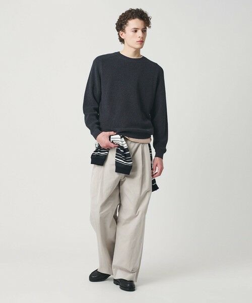 BEAUTY&YOUTH UNITED ARROWS / ビューティー&ユース ユナイテッドアローズ ニット・セーター | ブークレ ミックス 12ゲージ アゼ クルーネック ニット ウォッシャブル | 詳細23